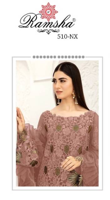 R 510 Nx By Ramsha Embroidery Pakistani Suit Collection